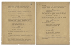 Moe Howard's 17pp. Script for a Three Stooges Skit With Shemp, Circa Early 1950s -- With Moe's Annotations Throughout -- Skit Mentions Roy Rogers, Likely for Variety Show -- Toning, Else Very Good